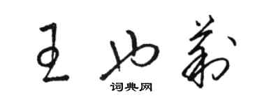 駱恆光王也莉草書個性簽名怎么寫