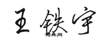 駱恆光王鐵宇行書個性簽名怎么寫