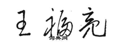 駱恆光王福亮草書個性簽名怎么寫