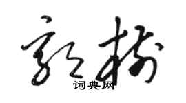 駱恆光郭樹草書個性簽名怎么寫