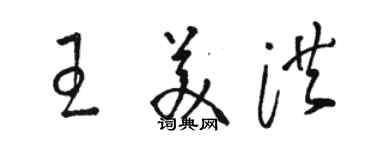 駱恆光王美洪草書個性簽名怎么寫