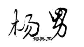 曾慶福楊男行書個性簽名怎么寫