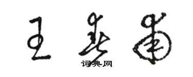 駱恆光王春甫草書個性簽名怎么寫