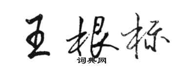 駱恆光王根標行書個性簽名怎么寫