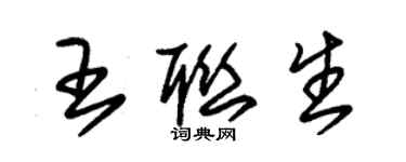 朱錫榮王聯生草書個性簽名怎么寫