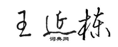駱恆光王延棟草書個性簽名怎么寫