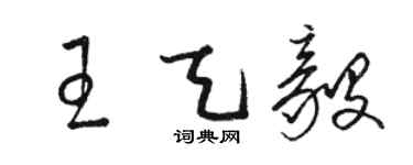 駱恆光王天毅草書個性簽名怎么寫
