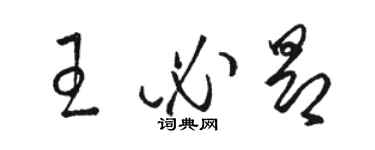 駱恆光王必昂草書個性簽名怎么寫