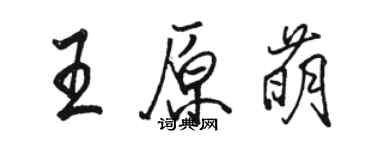 駱恆光王原萌行書個性簽名怎么寫