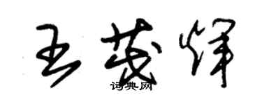 朱錫榮王茂輝草書個性簽名怎么寫