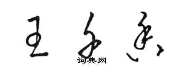 駱恆光王千香草書個性簽名怎么寫