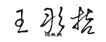 駱恆光王彤哲草書個性簽名怎么寫