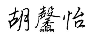 王正良胡馨怡行書個性簽名怎么寫