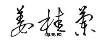 駱恆光薑桂蘭草書個性簽名怎么寫