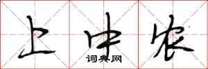 段相林上中農行書怎么寫
