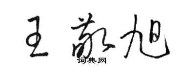 駱恆光王敬旭草書個性簽名怎么寫