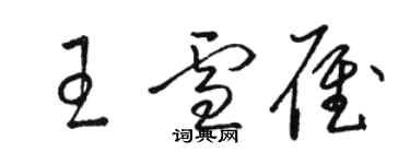 駱恆光王雪雁草書個性簽名怎么寫