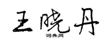 曾慶福王曉丹行書個性簽名怎么寫