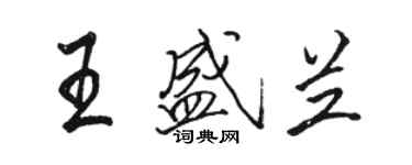 駱恆光王盛蘭行書個性簽名怎么寫