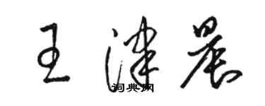 駱恆光王津晨草書個性簽名怎么寫