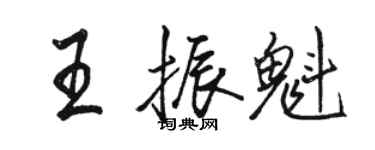 駱恆光王振魁行書個性簽名怎么寫