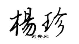 王正良楊珍行書個性簽名怎么寫