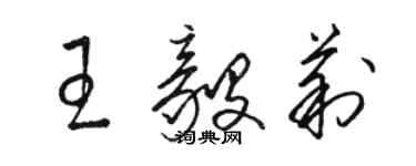 駱恆光王毅莉草書個性簽名怎么寫