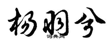 胡問遂楊羽兮行書個性簽名怎么寫