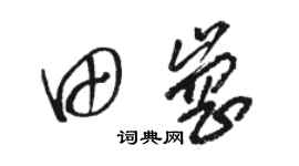 駱恆光田崗草書個性簽名怎么寫