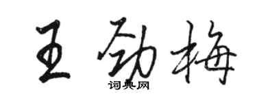 駱恆光王勁梅行書個性簽名怎么寫