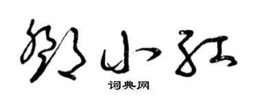 曾慶福鄧小紅草書個性簽名怎么寫