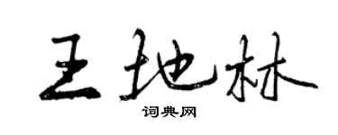 曾慶福王地林行書個性簽名怎么寫