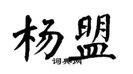 翁闓運楊盟楷書個性簽名怎么寫