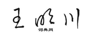 駱恆光王明川草書個性簽名怎么寫