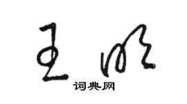 駱恆光王明草書個性簽名怎么寫