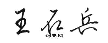 駱恆光王石兵行書個性簽名怎么寫