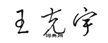 駱恆光王克宇草書個性簽名怎么寫