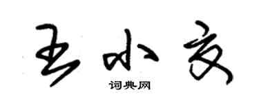 朱錫榮王小夏草書個性簽名怎么寫