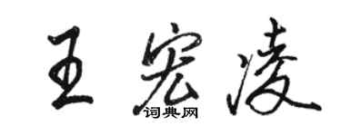 駱恆光王宏凌行書個性簽名怎么寫