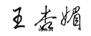 駱恆光王杏媚行書個性簽名怎么寫