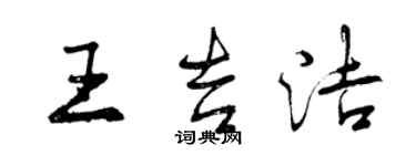 曾慶福王吉潔行書個性簽名怎么寫