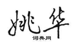 駱恆光姚華行書個性簽名怎么寫