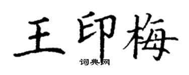 丁謙王印梅楷書個性簽名怎么寫