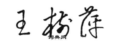 駱恆光王樹萍草書個性簽名怎么寫