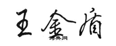 駱恆光王金盾行書個性簽名怎么寫