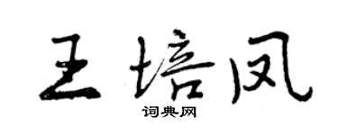 曾慶福王培鳳行書個性簽名怎么寫