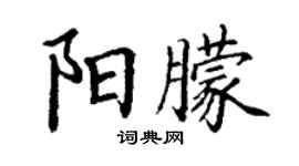 丁謙陽朦楷書個性簽名怎么寫