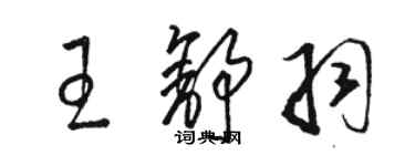 駱恆光王舒羽草書個性簽名怎么寫