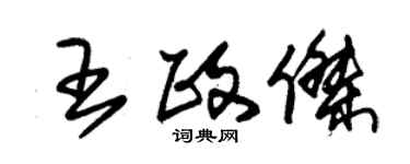 朱錫榮王政傑草書個性簽名怎么寫