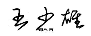 朱錫榮王少雄草書個性簽名怎么寫